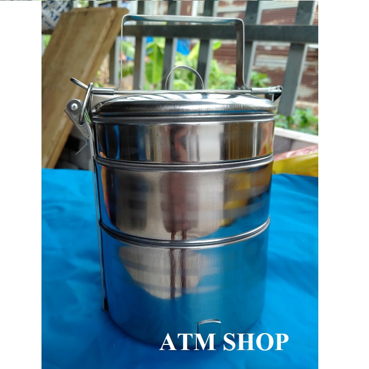 CÀ MÊN INOX 3 NGĂN - CÀ MÊN ĐỰNG CƠM