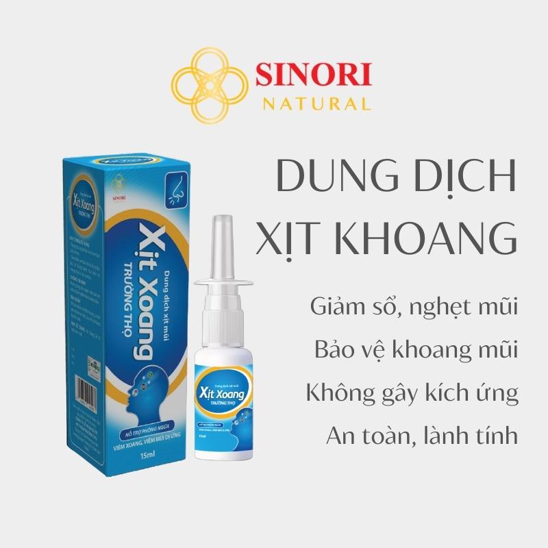 Xịt xoang mũi Trường Thọ Sinori hỗ trợ dứt điểm xoang cấp và mãn tĩnh 15ml