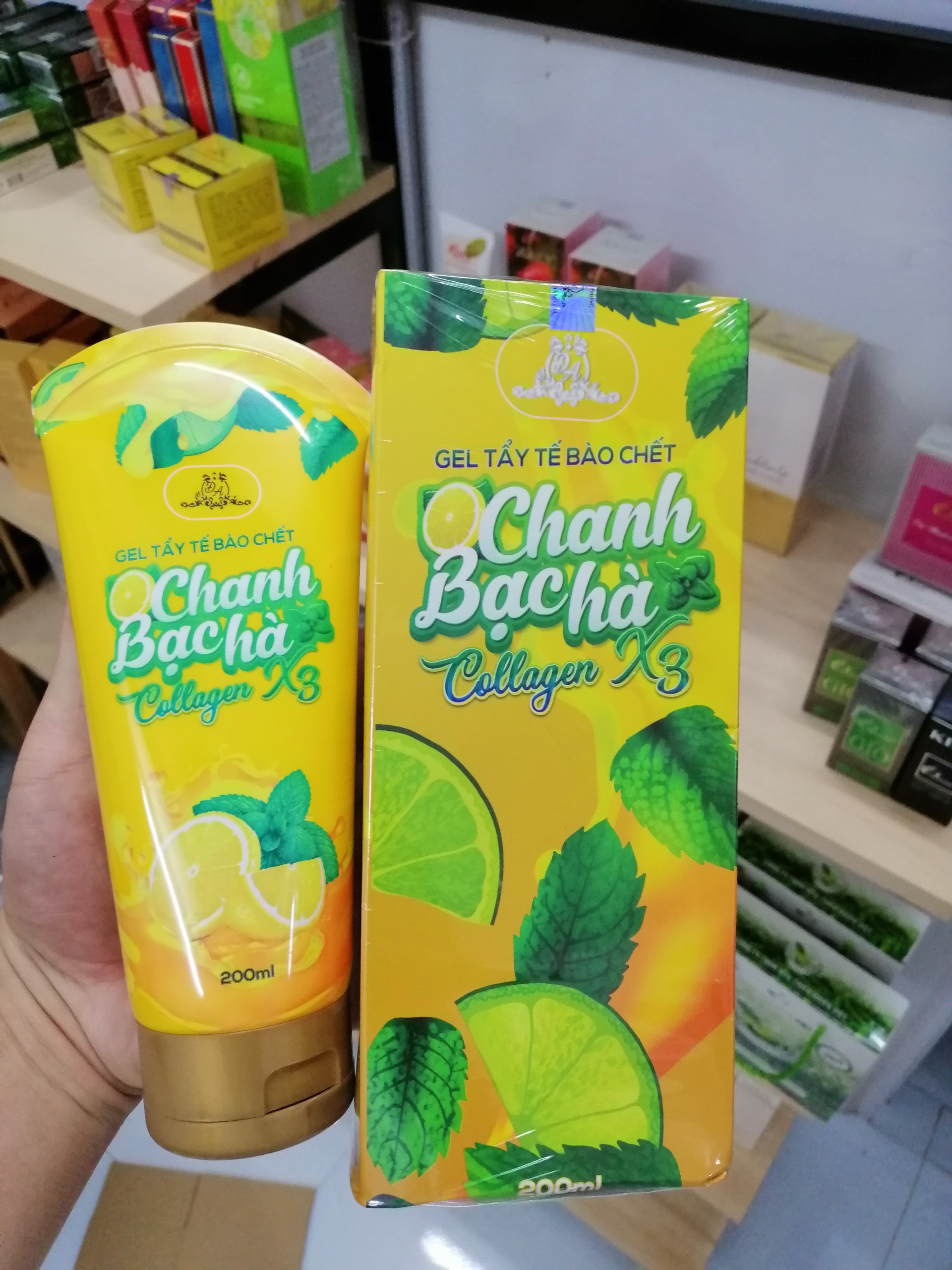 [HCM]Tẩy tế bào chết Chanh Bạc Hà Collagen X3 200ml