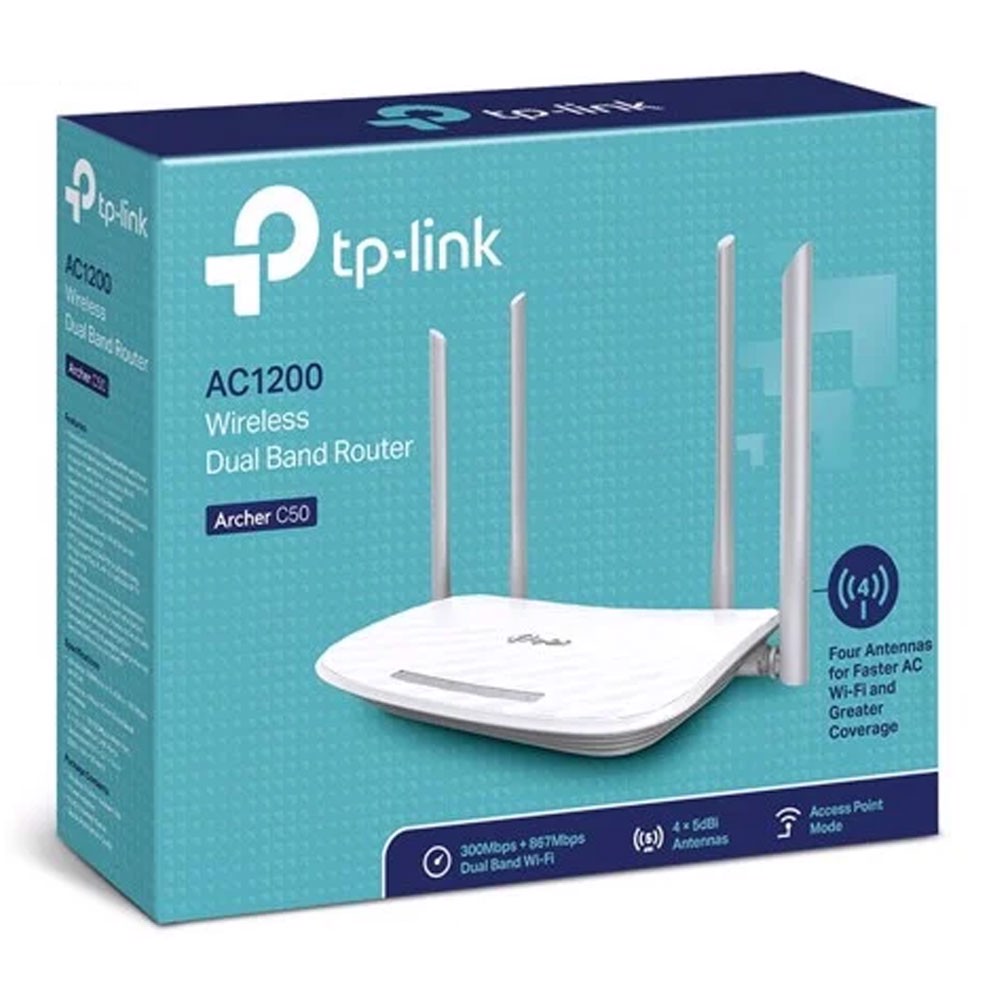 Phát Wifi TP-Link Archer C50 AC1200 4 anten,tốc độ cao,chính hãng