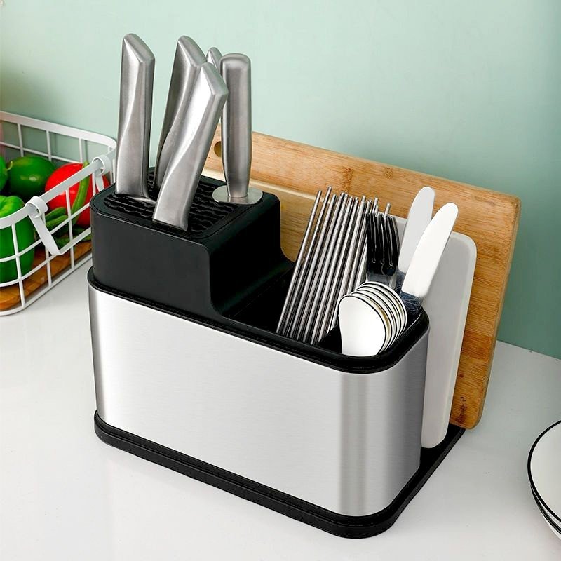 Ống, kệ đựng dao kéo, muỗng đũa đa năng bằng inox304 cao cấp, hàng sang trọng, chất lượng