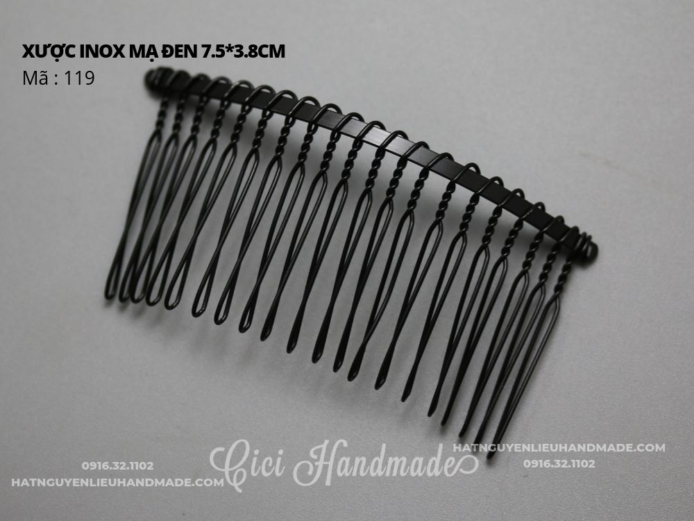 Phôi xước tóc xược inox cài tóc Cici handmade phụ kiện cài tóc cô dâu nguyên liệu đính kết chuyên hạt đá hạt pha lê hạt cườm