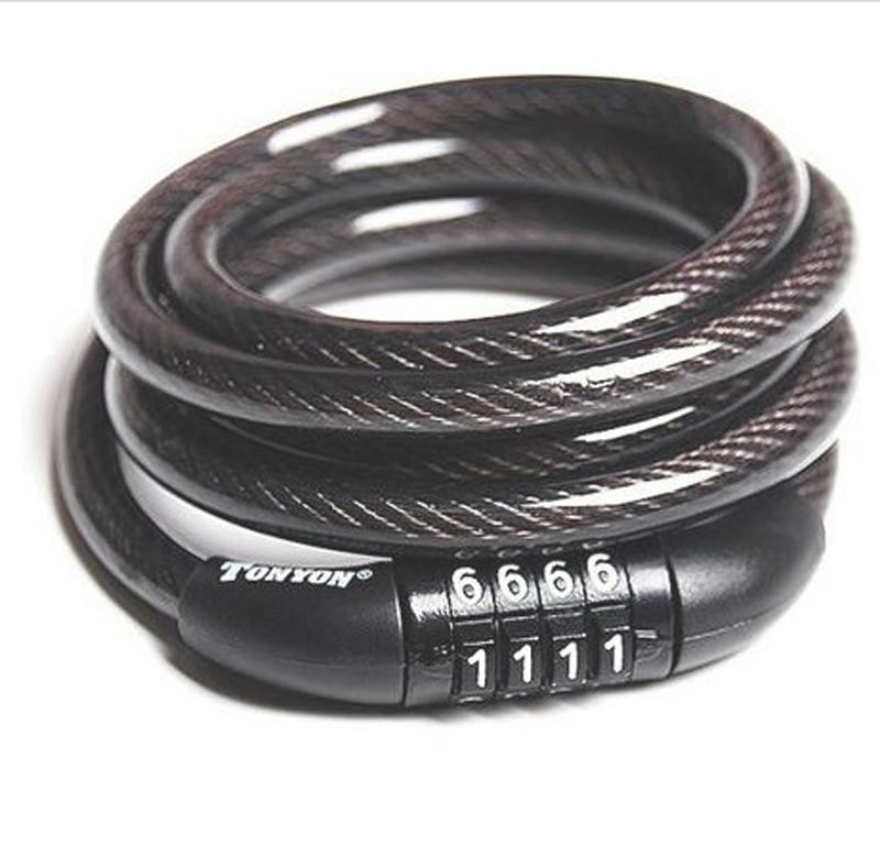 Khóa dây xe đạp dẻo - khóa cửa chống trộm có mã số TY532