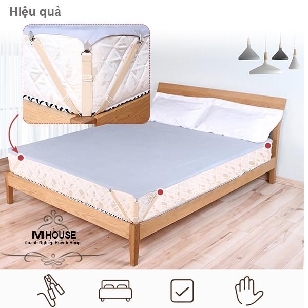Combo 4 Kẹp Chống Xê Dịch Drap Trải GiườngKẹp Cố Định Chăn Ga GiườngDây Chằng Góc NệmPhụ Kiện Giường Ngủ Bộ Chăn Gói Drap Giường