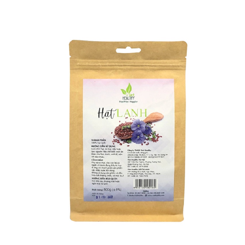 Hạt lanh túi 500gr Viethealthy