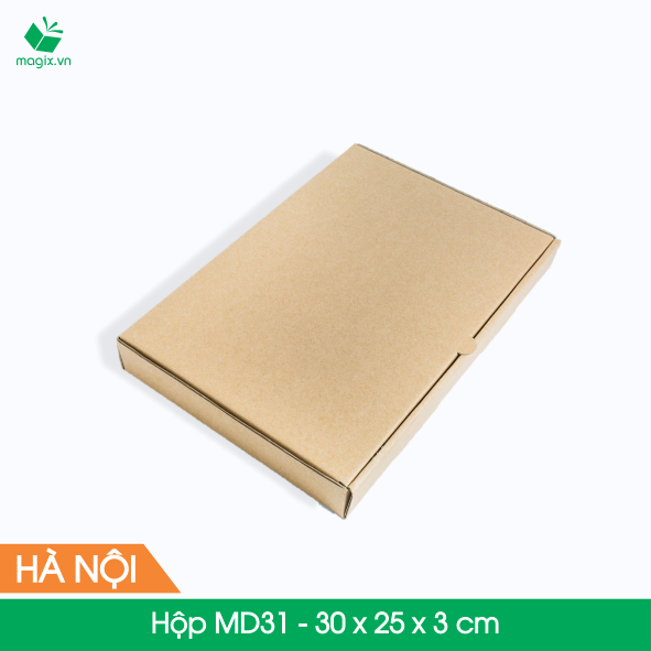MD31 - 30x25x3 cm - 50 Thùng hộp carton trơn đóng hàng