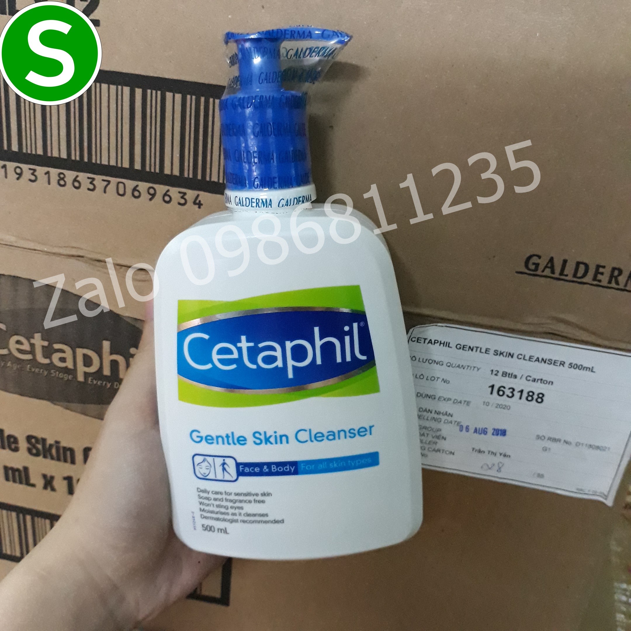 [HCM]HSD 4/22  Sữa rửa mặt Cetaphil 500ml CANADA - [HÀNG CTY có tem phụ TV]