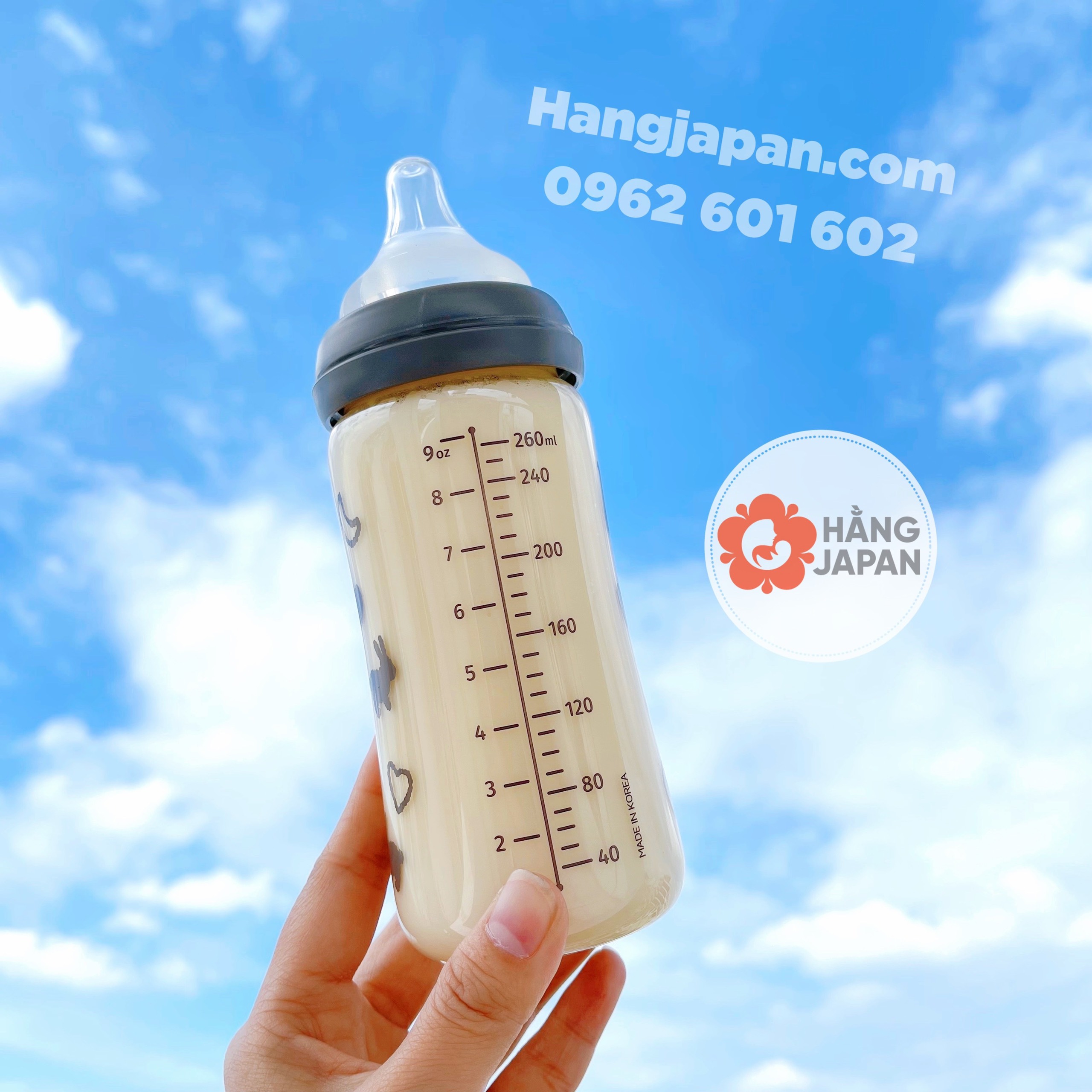 Bình sữa Moyuum họa tiết siêu xinh chính hãng 170ml/270ml - Hàn Quốc