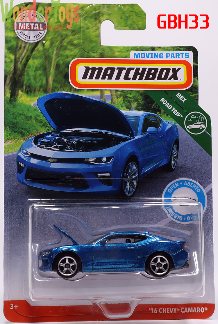 Xe mô hình matchbox '16 chevy camaro - moving parts series - 2019 - gbh33