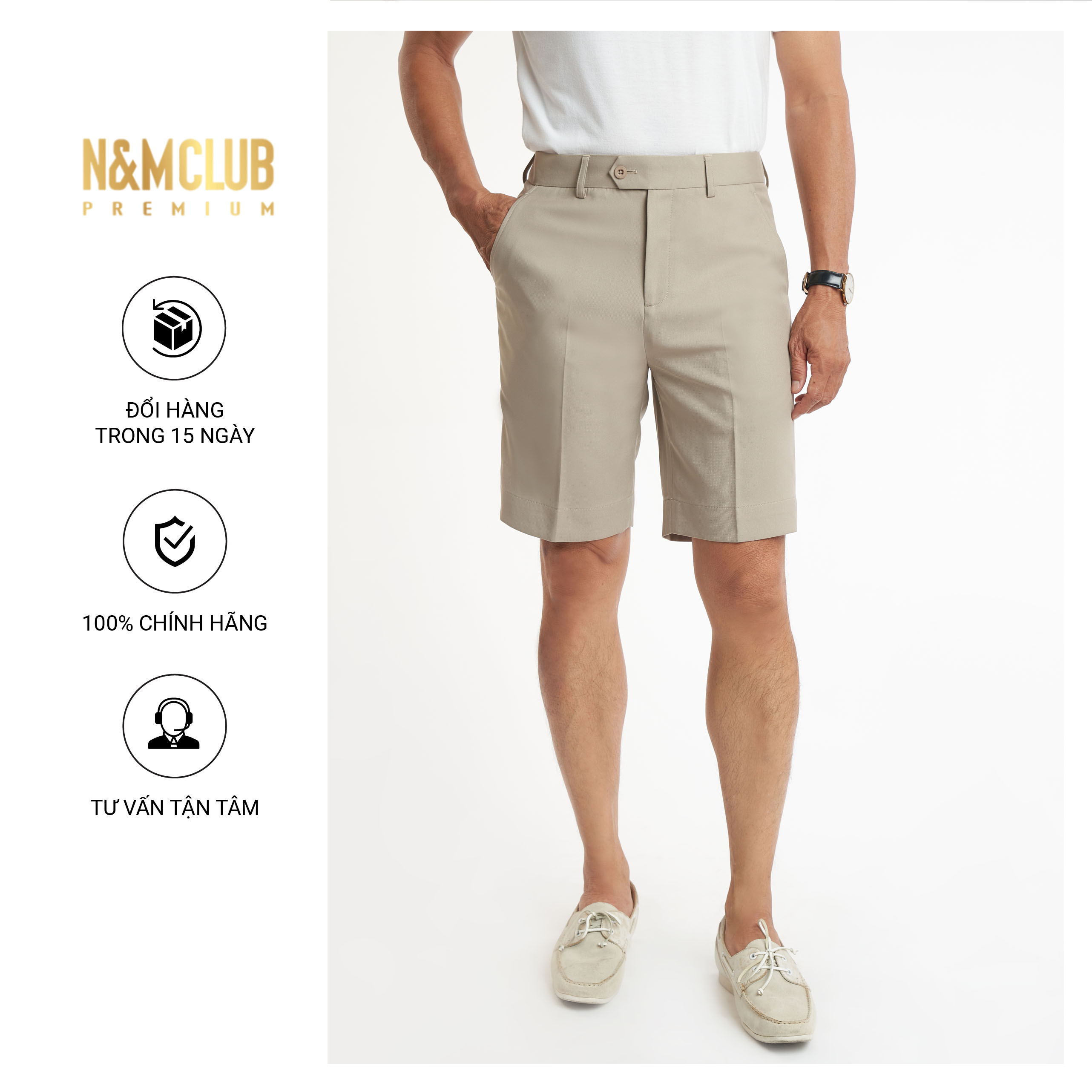 Quần short nam n&m club dáng công sở mã 2104115