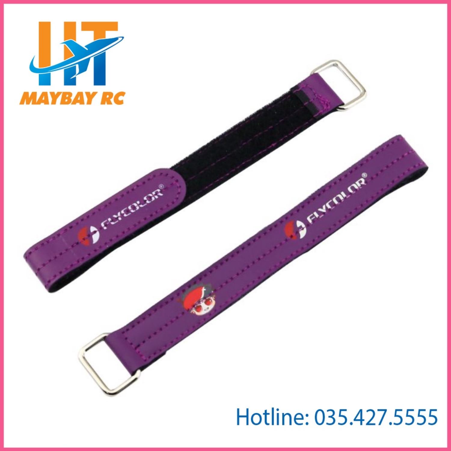 Dây buộc pin bọc da FLYCOLOR 25x2 siêu bền cho máy bay điều khiển
