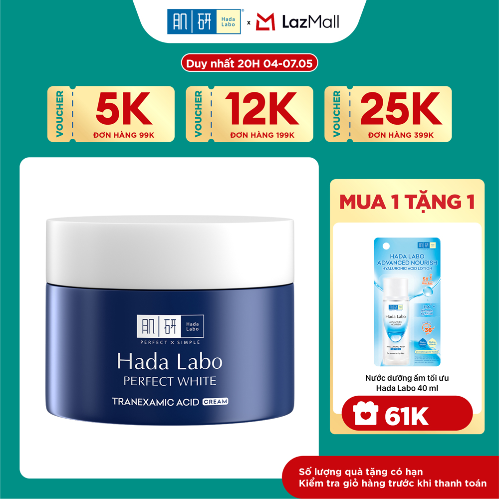 Kem dưỡng trắng Hada Labo Perfect White Tranexamic Acid Cream 50g