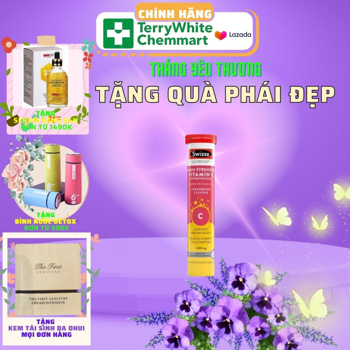 Vitamin C sủi Swisse bổ sung vitamin c tăng cường đề kháng tuýp 20 viên