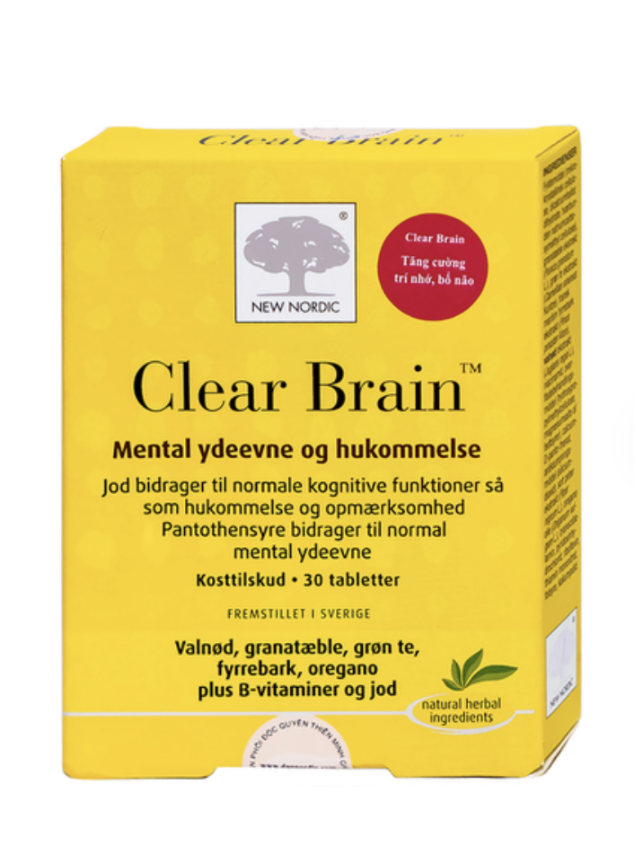 Viên uống Clear Brain New Nordic hỗ trợ bổ não, tăng cường trí nhớ 30 viên