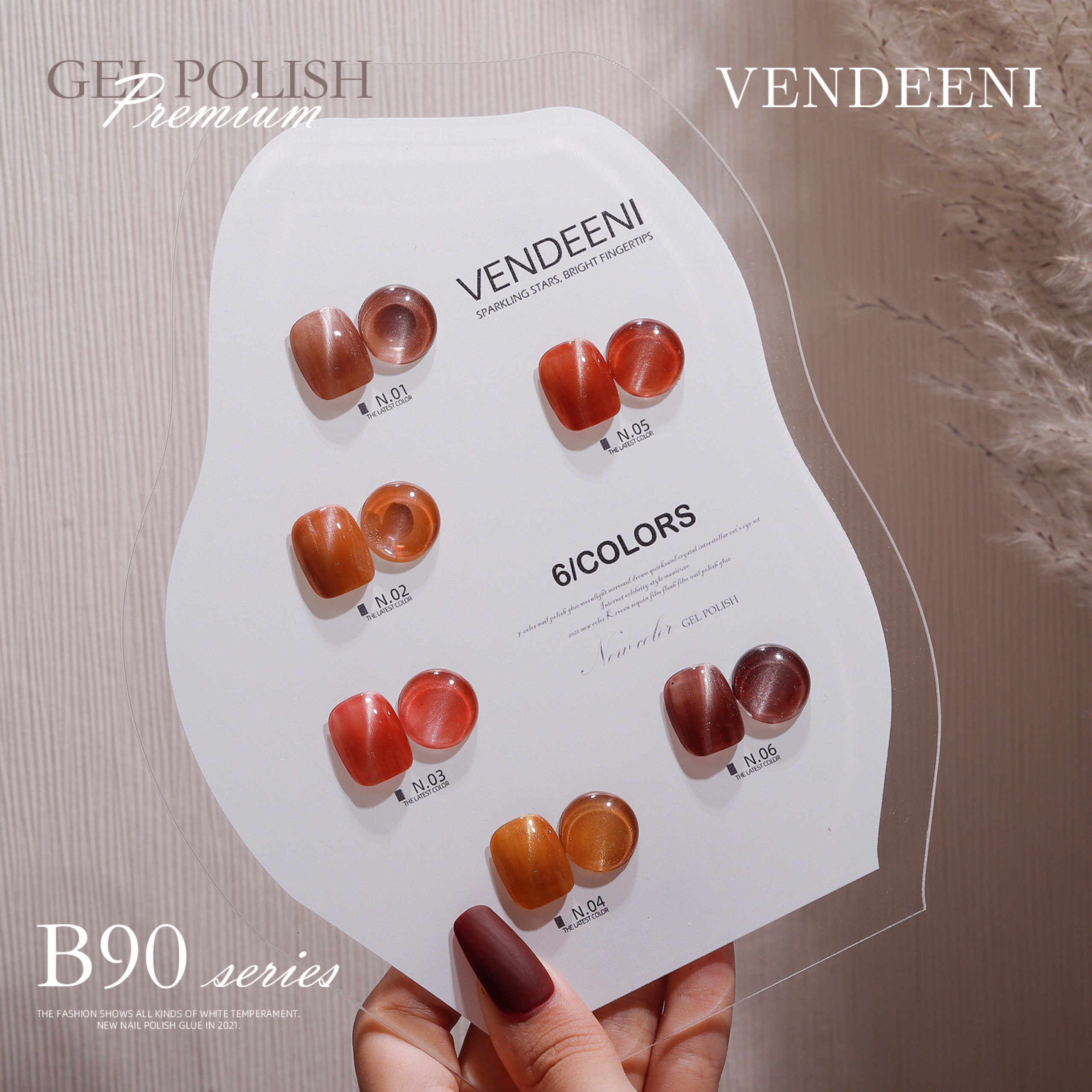 [CHÍNH HÃNG] Sơn gel VENDEENI chai đỏ mã B90 - Sơn Mắt Mèo 3D - 15ml - Lẻ màu