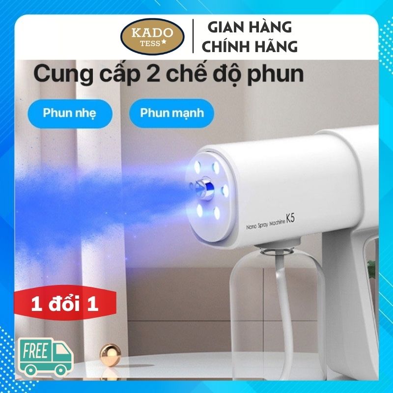 Súng phun khử khuẩn k5 pro, máy phun khử khuẩn cầm tay , máy xịt khử khuẩn atomizer phun sương nano diệt khuẩn đến 99% chống vi khuẩn-kado tess kd18.