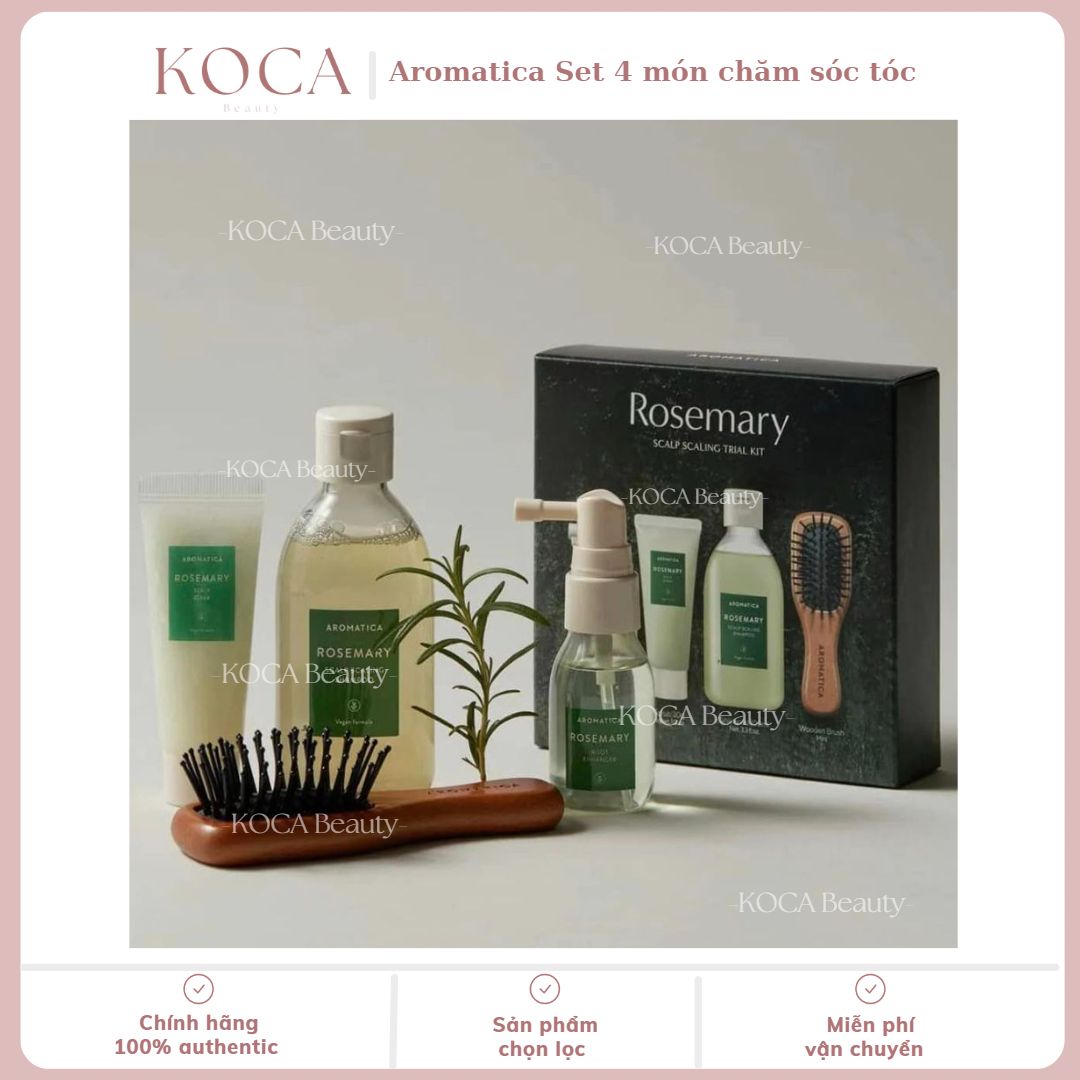 Set 4 món chăm sóc tóc 𝐑𝐨𝐬𝐞𝐦𝐚𝐫𝐲 𝐒𝐜𝐚𝐥𝐩 𝐒𝐜𝐚𝐥𝐢𝐧𝐠 𝐓𝐫𝐢𝐚𝐥 𝐊𝐢𝐭