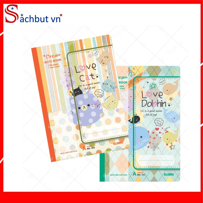 [ XẢ KHO 3 NGÀY ]SachbutvnVở Kẻ Ngang Klong 120 Trang B5 Dream58/90 , Mã Số 864 độ trắng lý tưởng và bề mặt giấy láng mịn, giúp việc ghi chép của bạn trở nên thật dễ dàng.