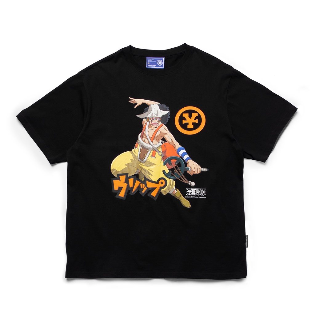 LUCKÁo thun DirtyCoins x One Piece Usopp T-shirt - Black