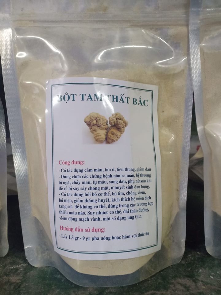 Bột Tam Thất Bắc Nguyên Chất sạch sẽ chế biến ngay tại shop - 100g