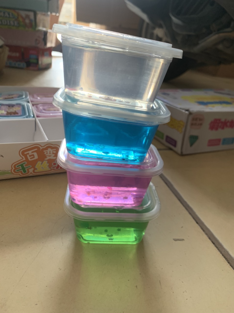 ĐỒ CHƠI CHO BÉ ❤️ ĐỒ CHƠI SLIME,SLAM, COMBO 4 HỘP 4 MÀU KHÁC NHAU DN01