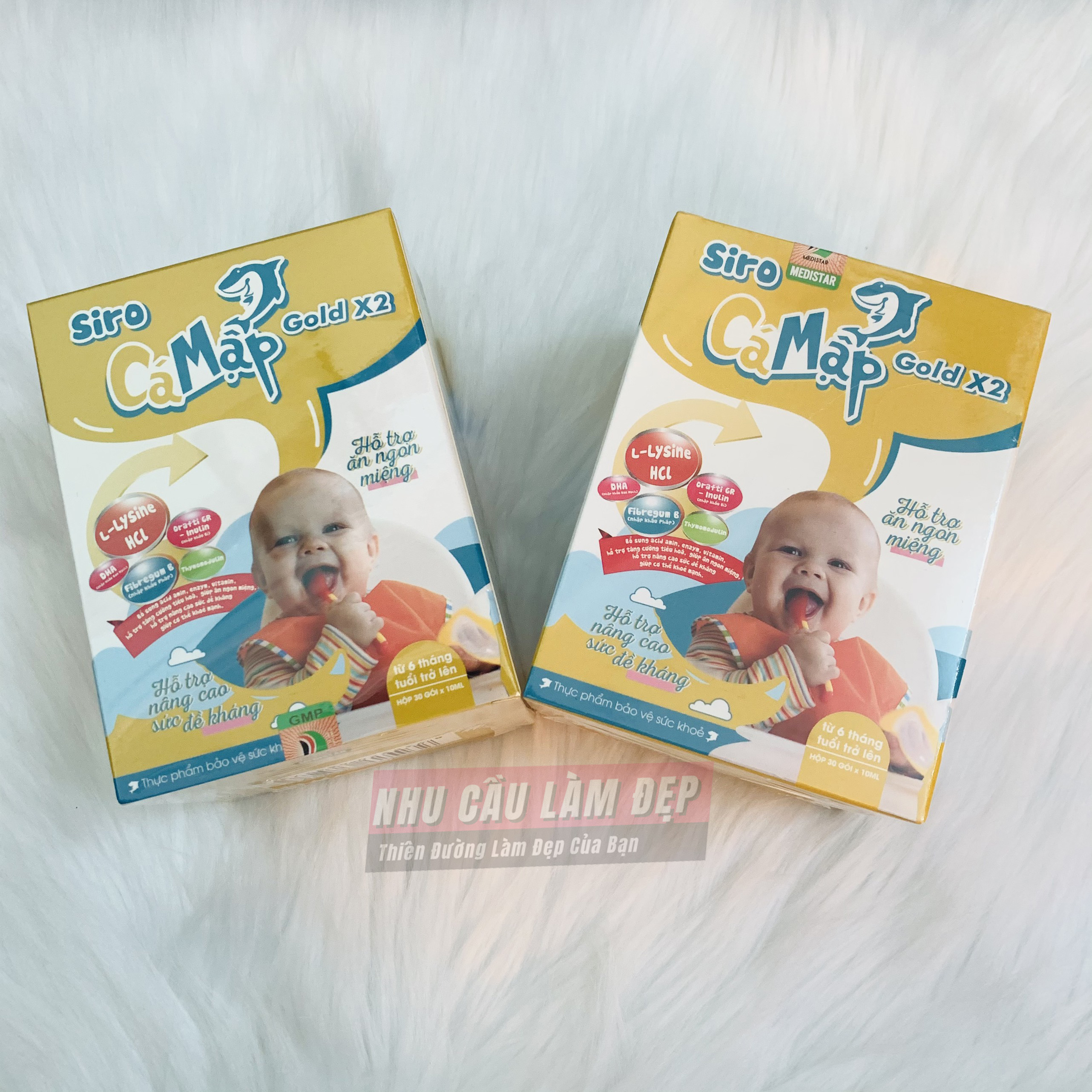 (Chính Hãng)Combo 2 Hộp Siro Cá Mập Gold X2 Baby Shark Cho Bé