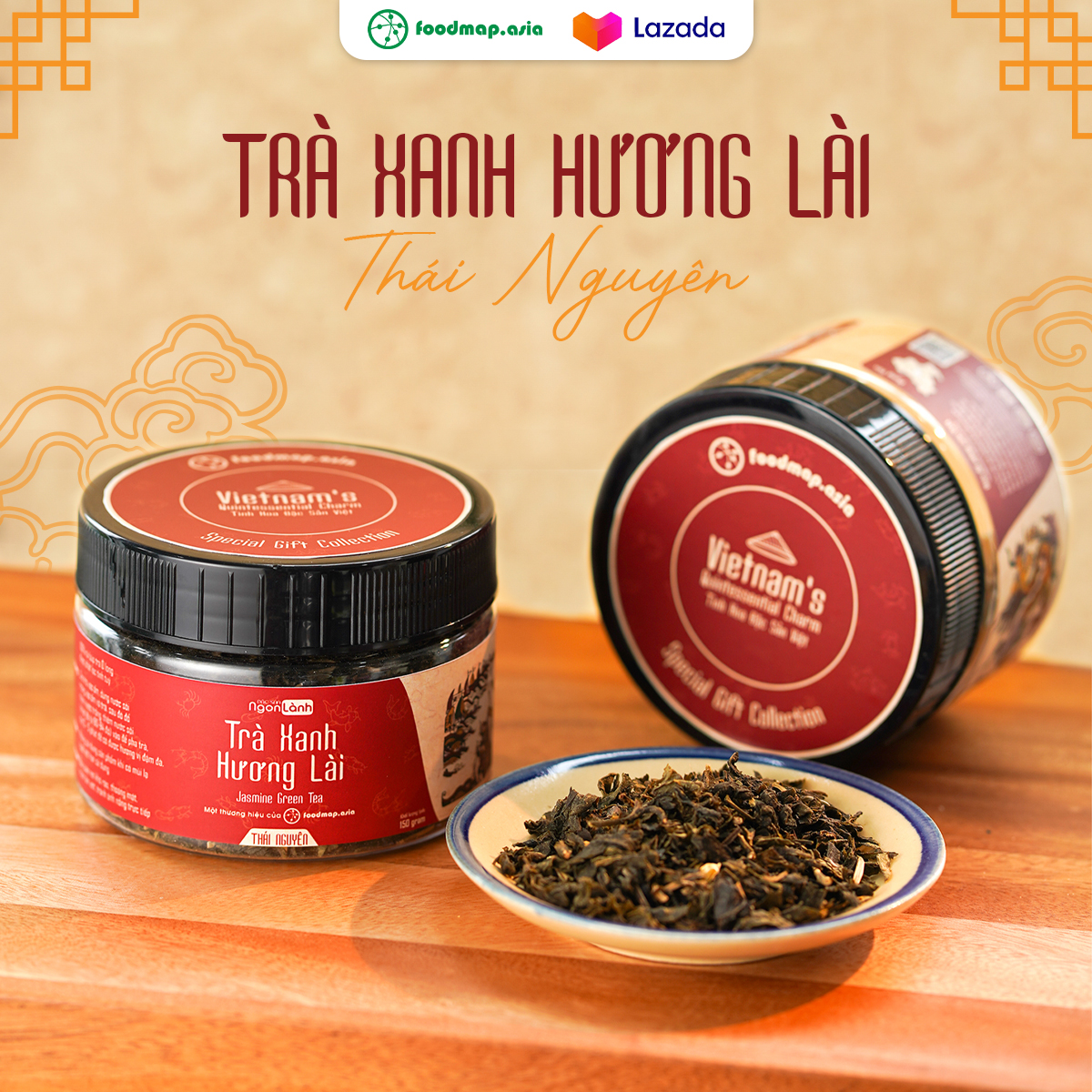 Trà xanh lài - hũ 50g - đặc sản ngon lành