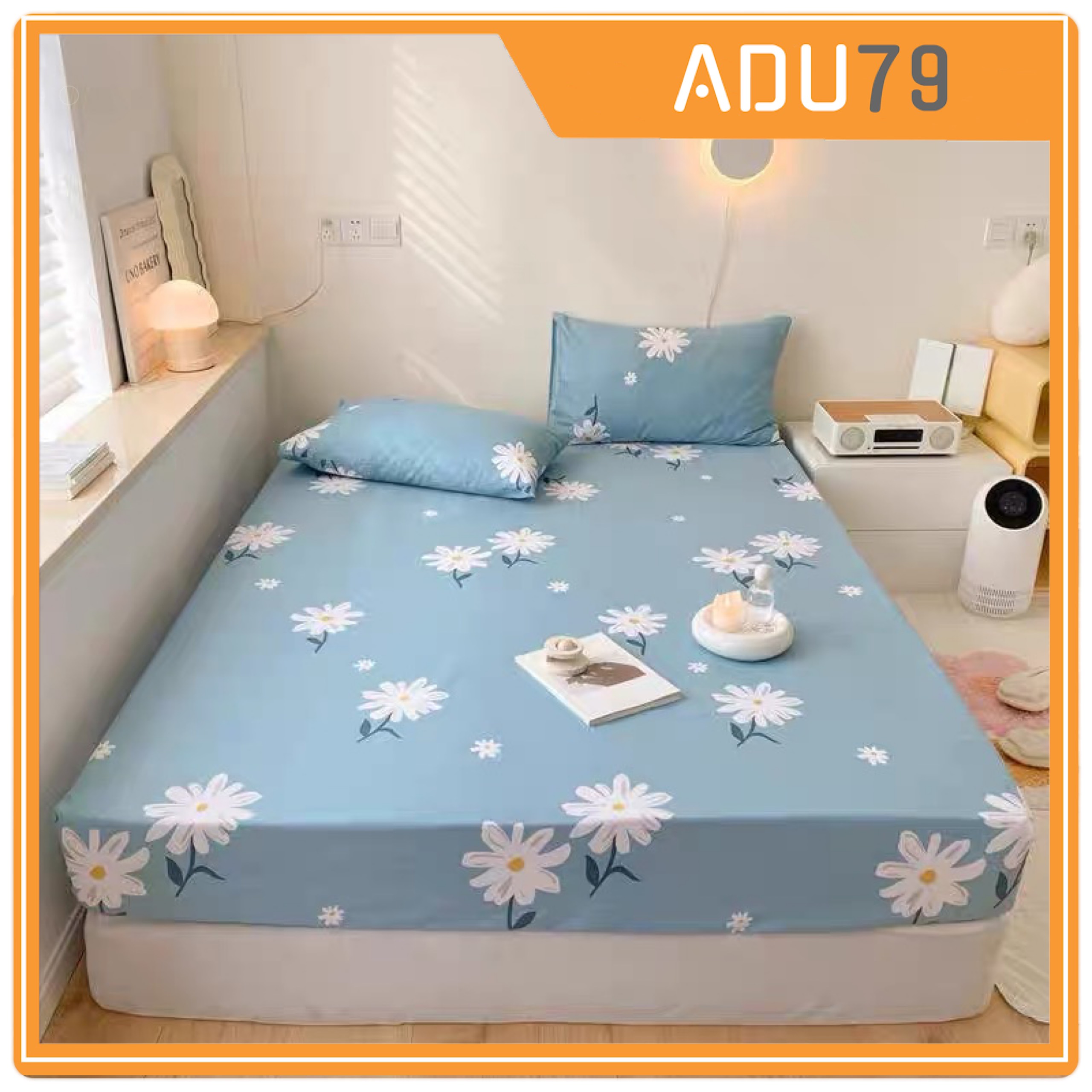 [ FREESHIP ❤️] Set Bộ Ga Giường Và Vỏ Gối CHƯA GỒM CHĂN Cotton Korea ADU79 Bedding Đủ Kích Thước Trải Nệm 1m4, 1m6, 1m8