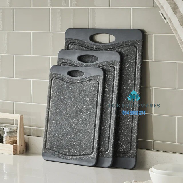 Thớt kháng khuẩn lock&lock black marble ckd006 ckd007 ckd008 màu đen 3 size s m l