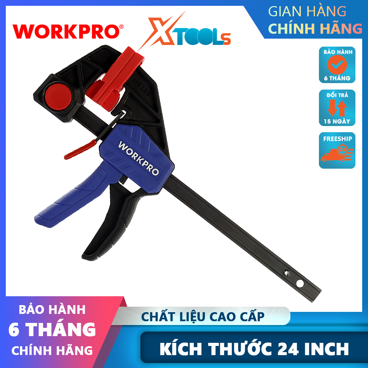 Kẹp mini dùng để điều chỉnh gỗ 24 inch 600mm Workpro