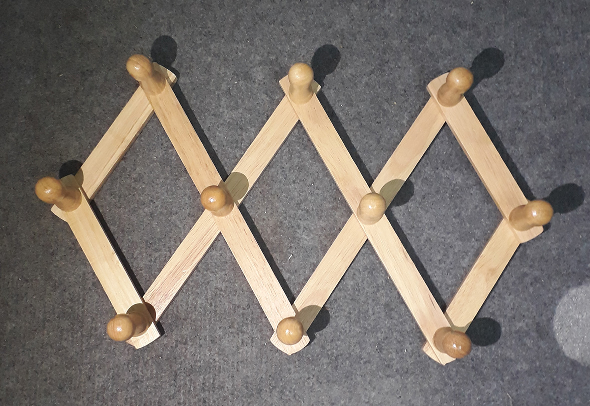 Móc treo quần áo gắn tường bằng gỗ đầu hình nấm, móc áo gỗ, móc treo quần áo bằng gỗ, móc áo hình bánh ú, móc áo xếp gỗ treo tường