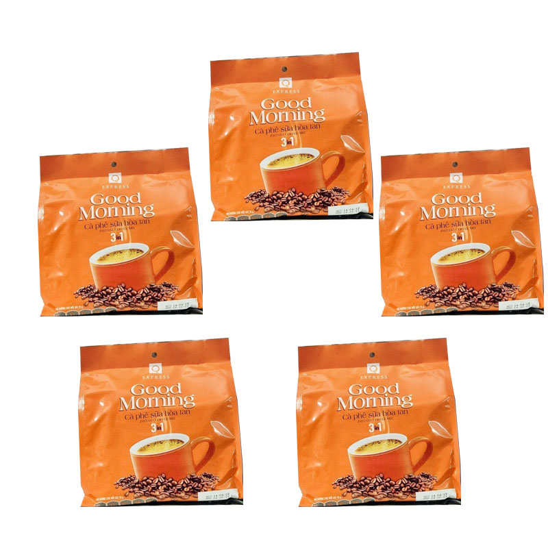 Combo 5 bịch cà phê trần quang 24 gói x 20gr