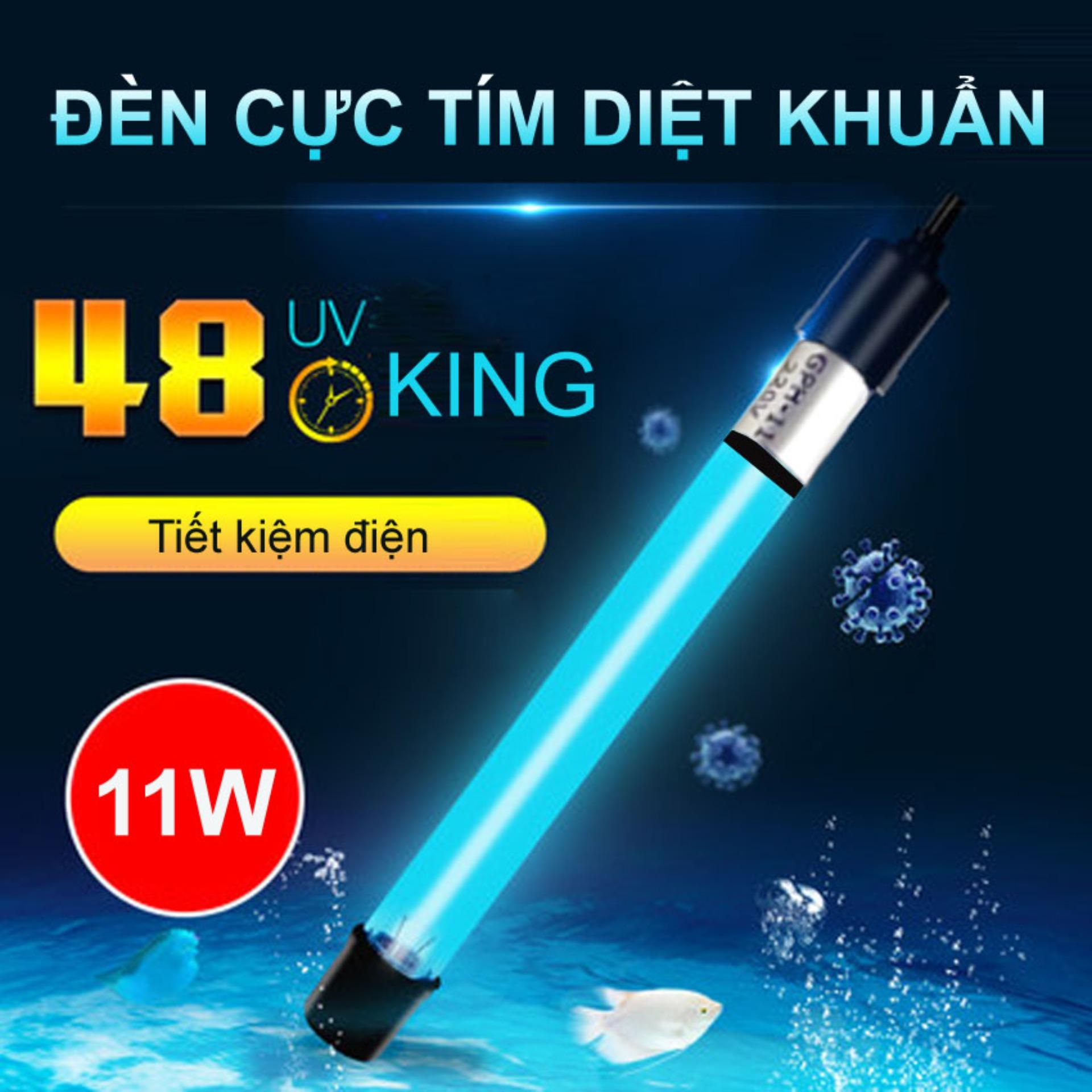 Đèn UV hồ cá Sterilization King 107 - 11W cao cấp, chuyên diệt nấm mốc, rêu, tảo độc, vi khuẩn gây hại cho cá trong 7 ngày - Hàng nhập loại 1 - BH uy tín, 1 đổi 1.
