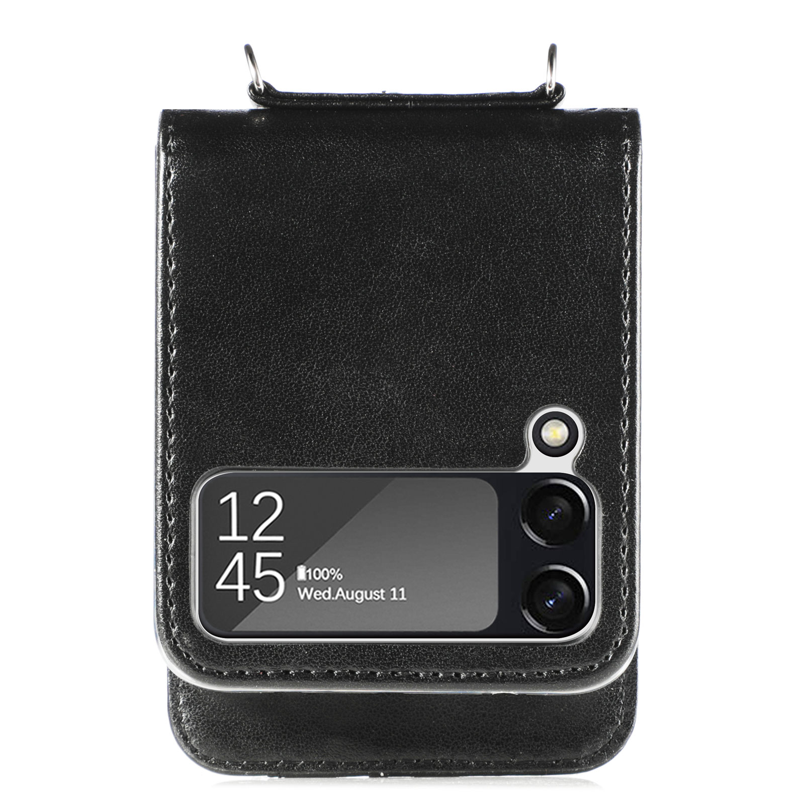 Ndnewf Fashion Bao da dạng ví thoải mái cho Samsung Galaxy Z Flip 4 FLIP4 Flip 3 Flip3 5 g Ốp gập điện thoại Học Giao hàng miễn phí