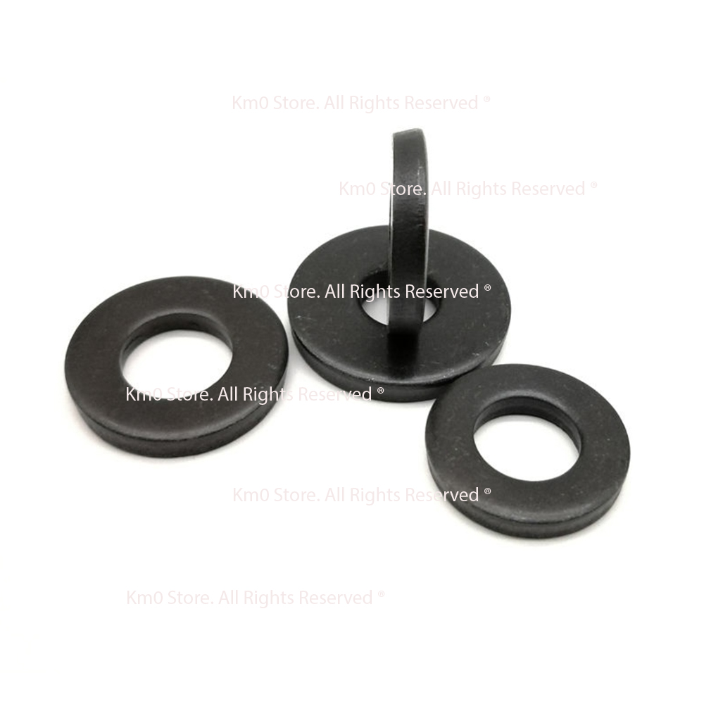 Set 10 lông đền thép mạ đen size m5 - m16 m113313