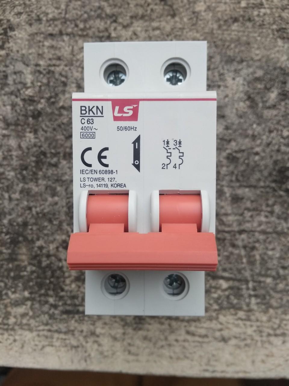 Cầu dao điện át tép 2 pha mcb ls bkn 2p 6-10-16-20-25-32-40a 6ka