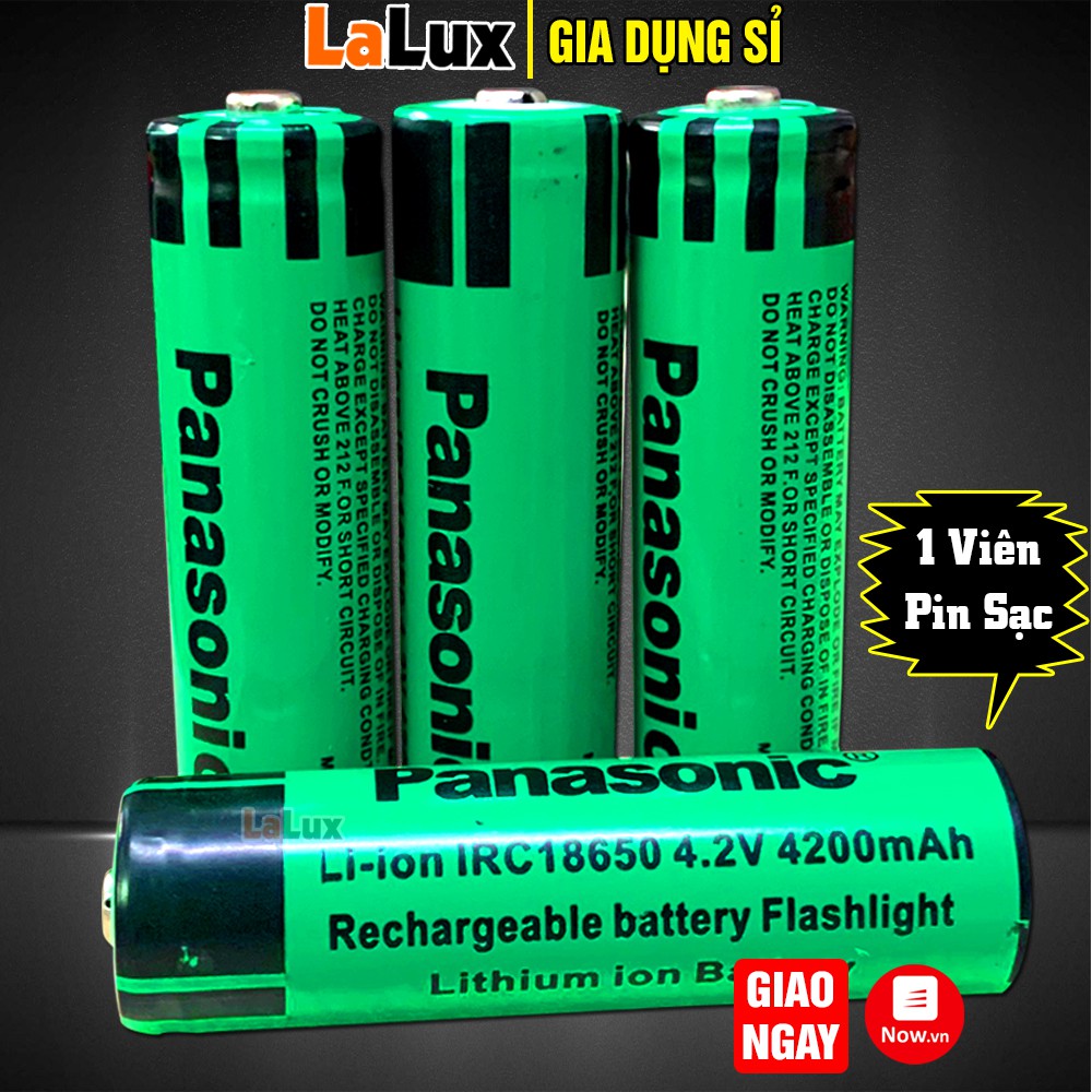 Pin sạc panasonic irc18650 4.2v 4200mah - pin 4.2v , pin sạc 18650, xuất xứ nhật bản lalux