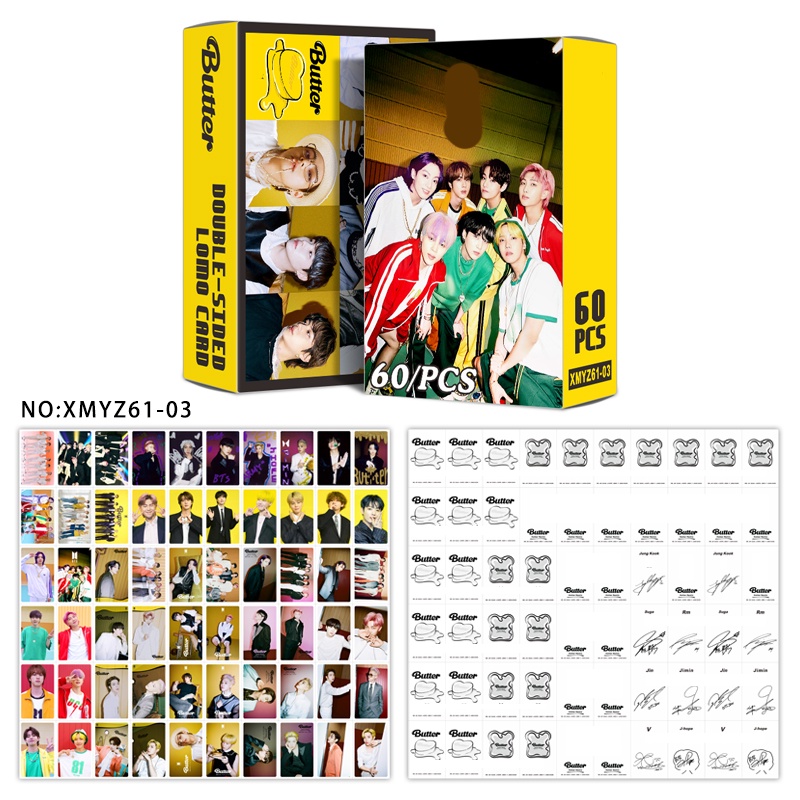 Thẻ ảnh kpop thẻ lomo bts bộ ảnh kỷ niệm 8 năm album mới thẻ lomo 2 mặt