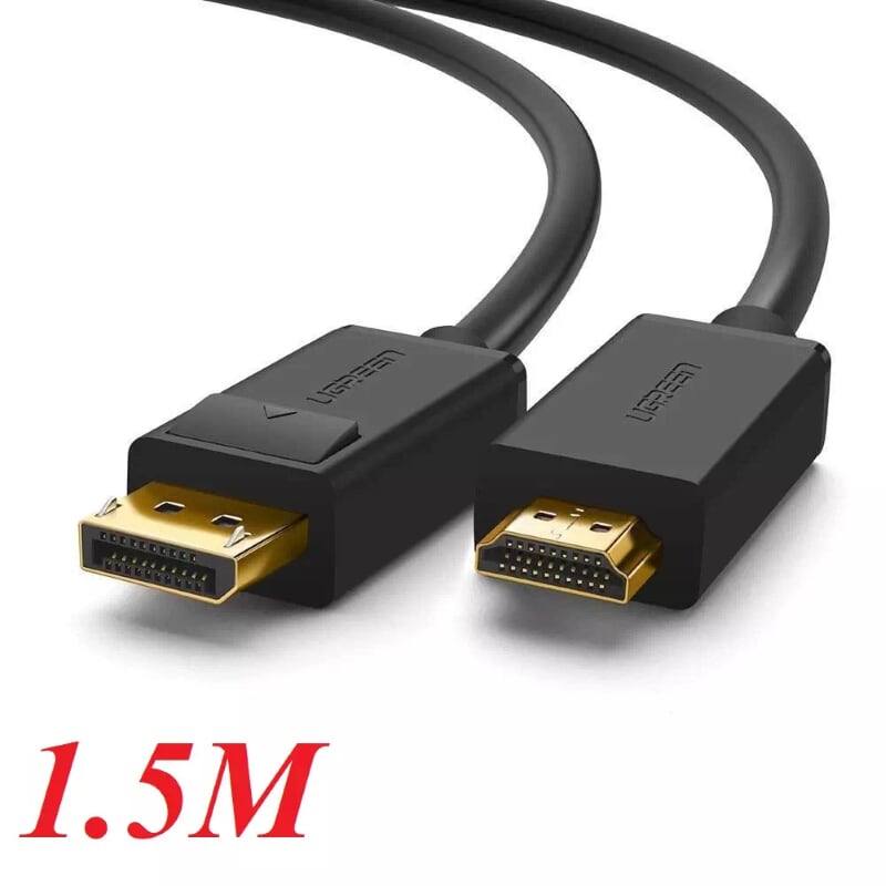 Ugreen 10239 1.5m màu đen cáp chuyển đổi displayport sang hdmi thuần đồng dp101