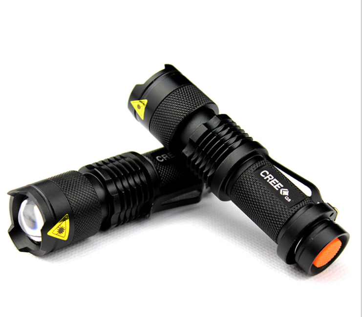 Đèn pin chống chói zoom mini sk68 cree xpe q5 chính hãng