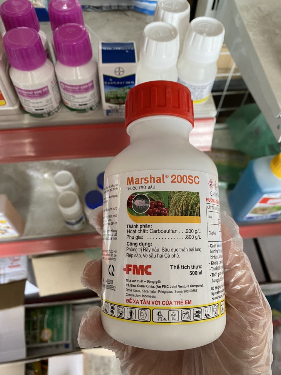 Marshal 200SC (chai 100ml - 500ml) trừ sâu rầy rệp chuyên dùng Hoa và cây ăn trái