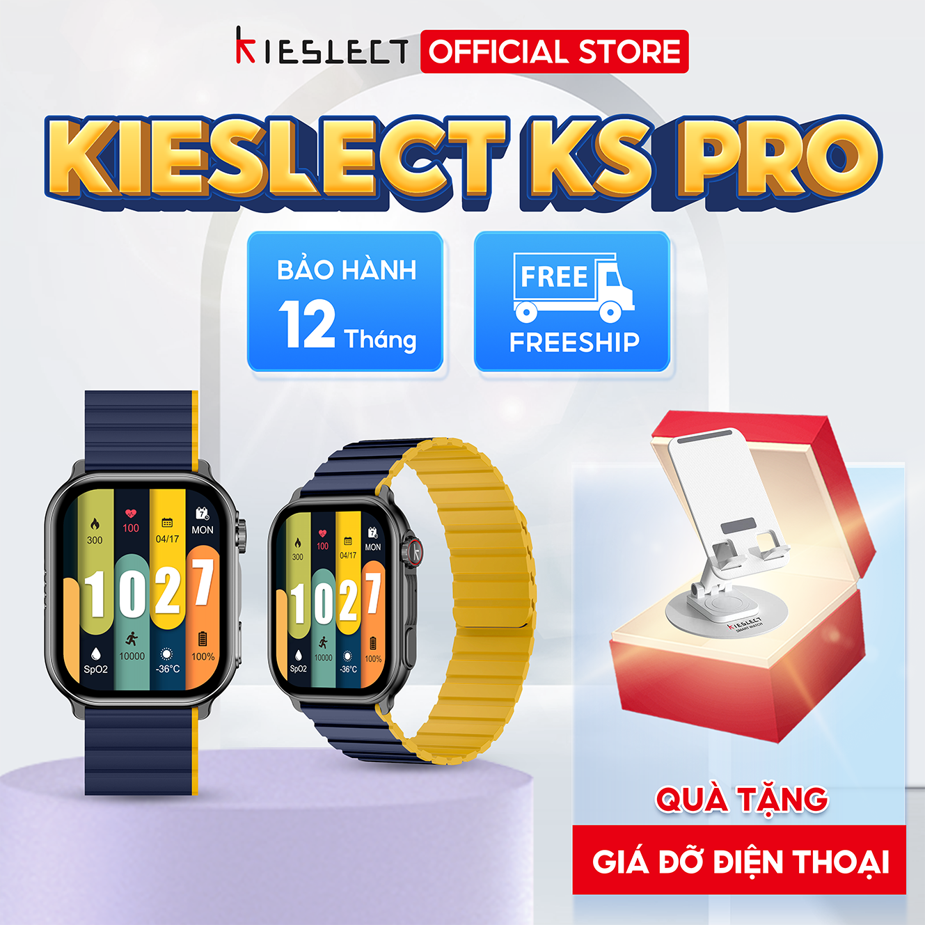 Đồng hồ thông minh kieslect ks pro | 2.01inch | superamoled | 300mah | nghe gọi trực tiếp |hàng chính hãng