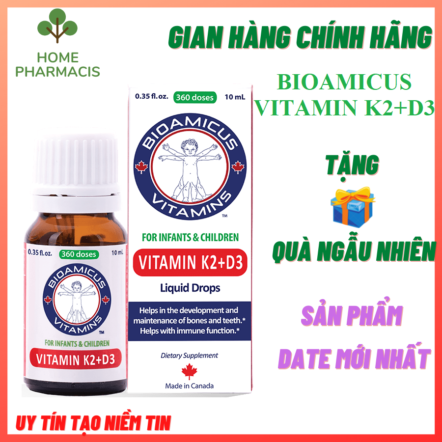 Bioamicus vitamin d3k2mk7 bao kép 10ml