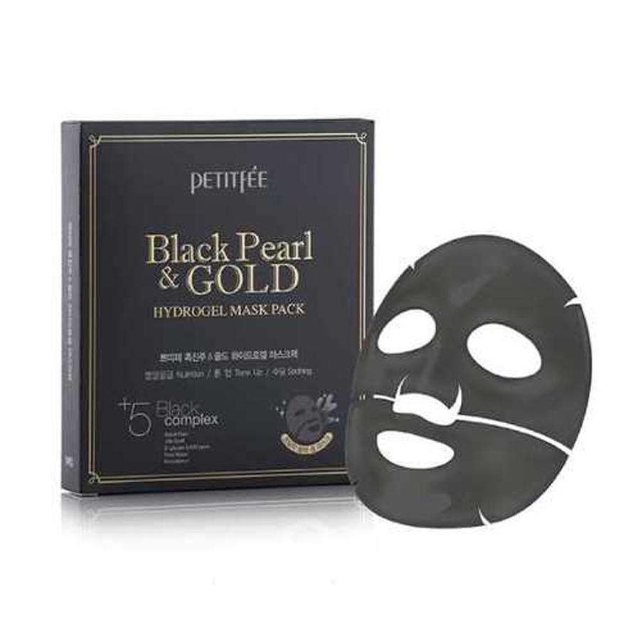 Mặt nạ làm sáng da PETITFEE Black Pearl & Gold Hydrogel (Ngọc Trai Đen & Vàng) (date 15/8/2025)