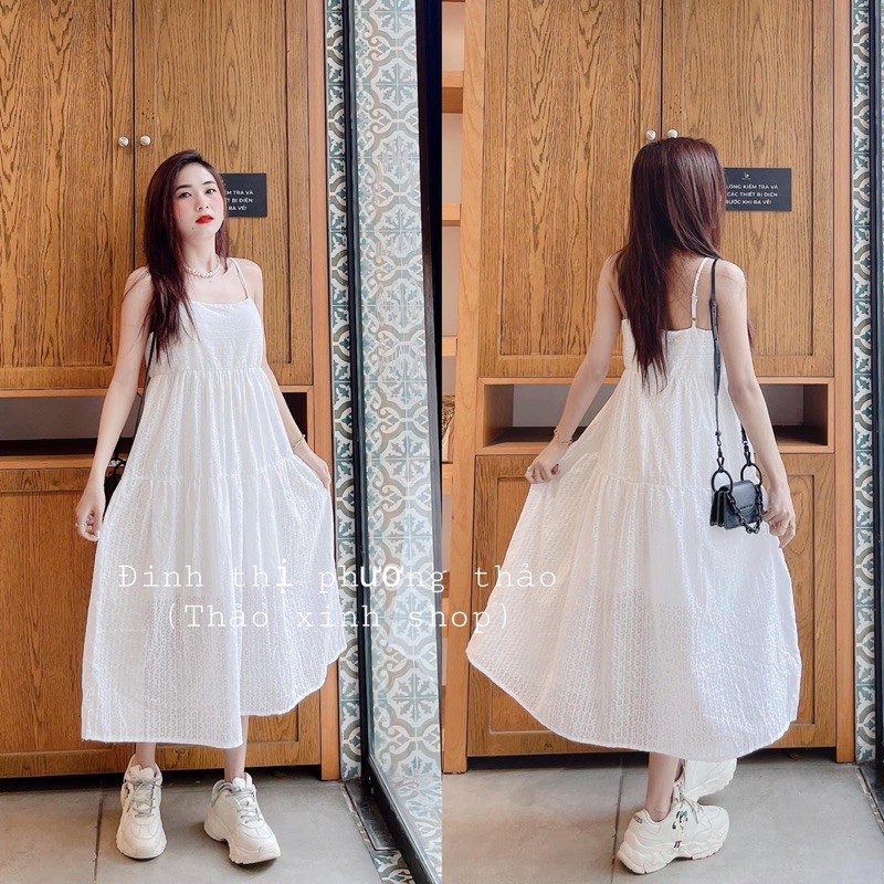 Giảm giá Hàng sẵn váy trắng dài xoè tầng chụp kỉ yếu  đầm babydoll công  chúa sống ảo  BeeCost
