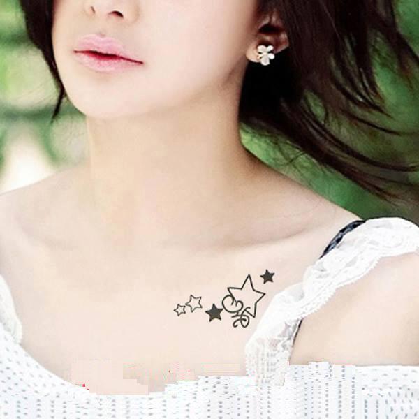Hình xăm dán tatoo chòm sao may mắn kích thước 6 x 10 cm - miếng dán xăm đẹp dành cho nữ