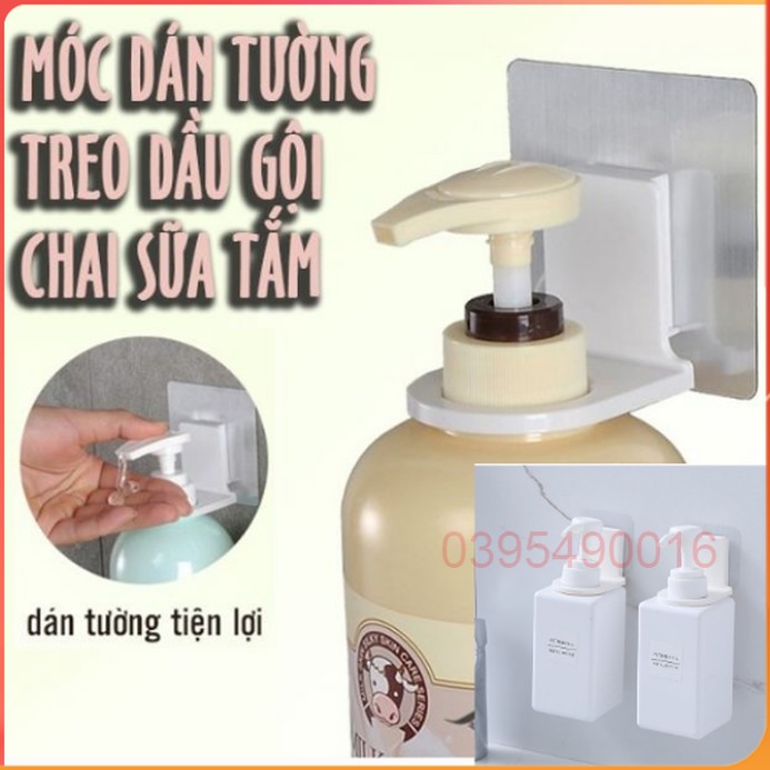 [HÀNG LOẠI A] Giá móc treo cổ chai lọ nước rửa tay dầu gội đầu sữa tắm xà phòng dán tường siêu chắc, làm từ nhựa PP bền bỉ, an toàn, đi kèm theo là phần keo dán phía sau có độ bám dính cực cao, có thể chịu được trọng lượng lên đến 5kg