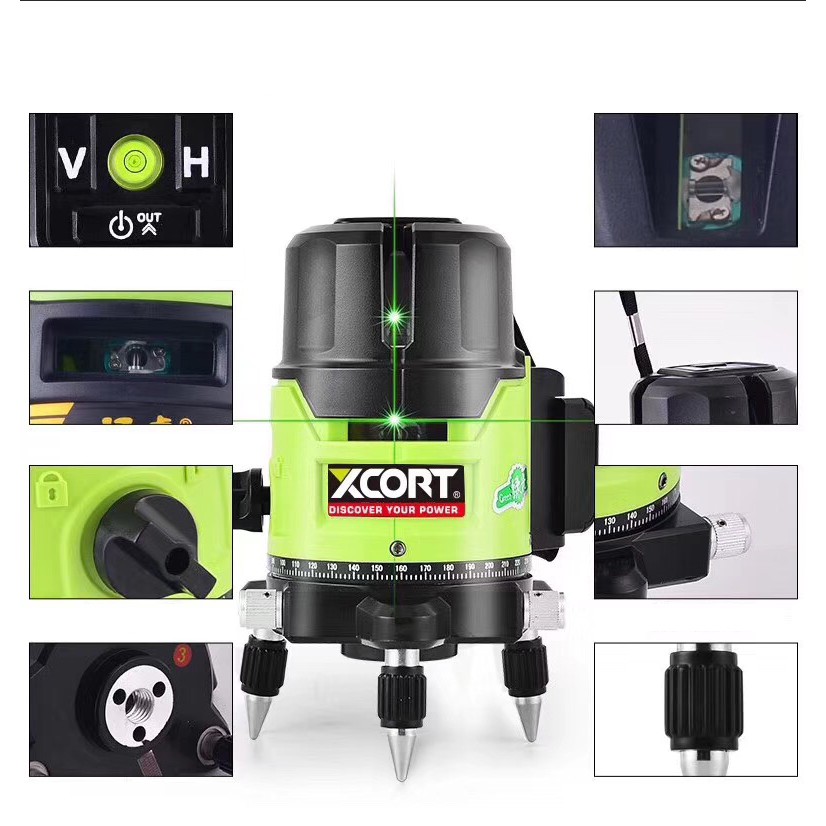 Máy cân mực laser - máy cân bằng laser 5 tia xcort
