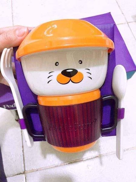 BỘ CHÉN ĂN DẶM HÌNH CHÚ GẤU ĐÁNG YÊU  - hkm PEDIASURE