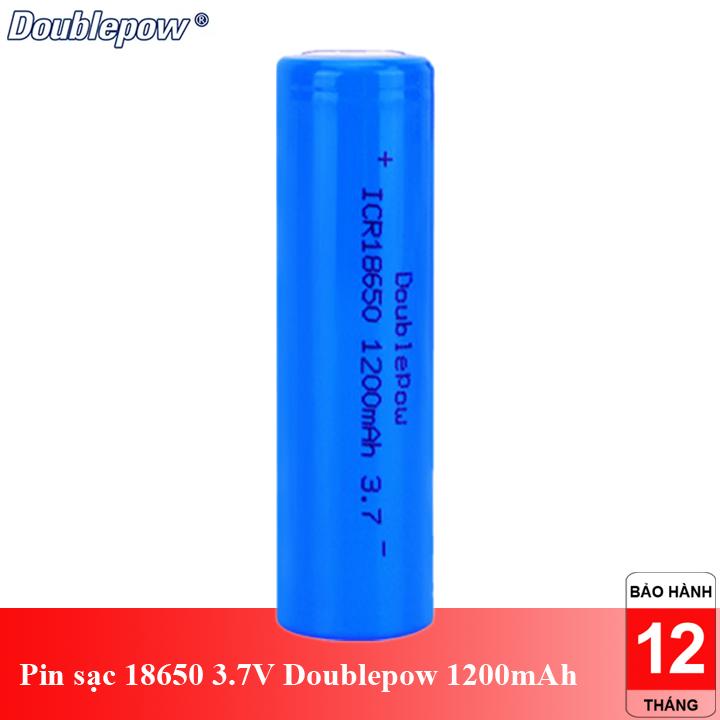 Pin sạc 18650 3.7V Doublepow 1200mAh dung lượng thật